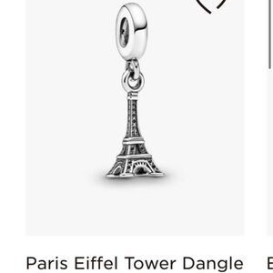 Pandora Silver Eiffel Tower Dangle Bracelet Charm